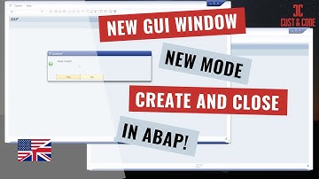 New GUI Window or Mode in ABAP - Open and Close [english]