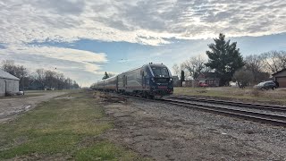 Idtx 4601 Sc-44 Charger Leads The Westbound Amtrak Carl Sandburg Through Leland, Il 032126