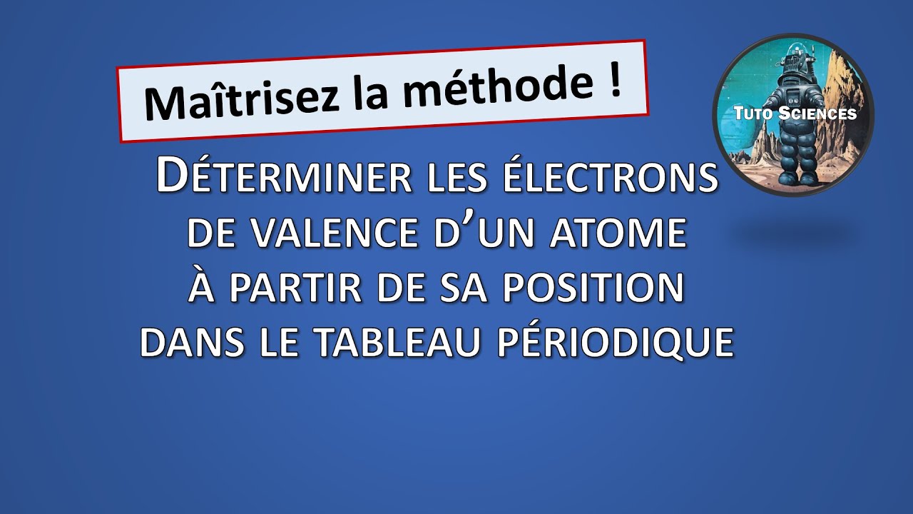 14. Déterminer les électrons de valence d’un atome à partir de sa position dans le tableau