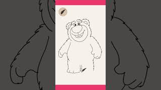 How to Draw LOTSO from Toy Story! 🧸Easy Step by Step Bear Drawing for Kids &amp; Beginners #lidoartworks