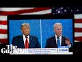 Donald Trump and Joe Biden face off in the final presidential debate – watch live