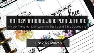 A Colorful & Inspirational June Plan with Me | Monthly Layout | The Happy Planner