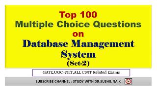 TOP 100 MCQS on Database Management System(set-2)