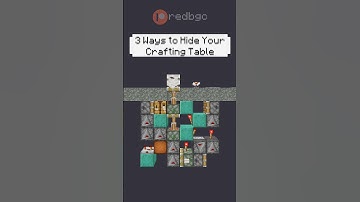 3 Ways to Hide Your Crafting Table using Redstone.  #minecraft #mc #mcpe #gaming #shorts