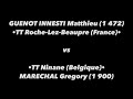 Tennis de table  tournoi de seloncourt 2022  guenot innesti matthieu vs marechal gregory