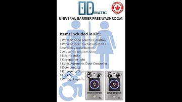 Touchless Barrier Free Universal Washroom Automatic Door with Wave to Lock and Wave to Open