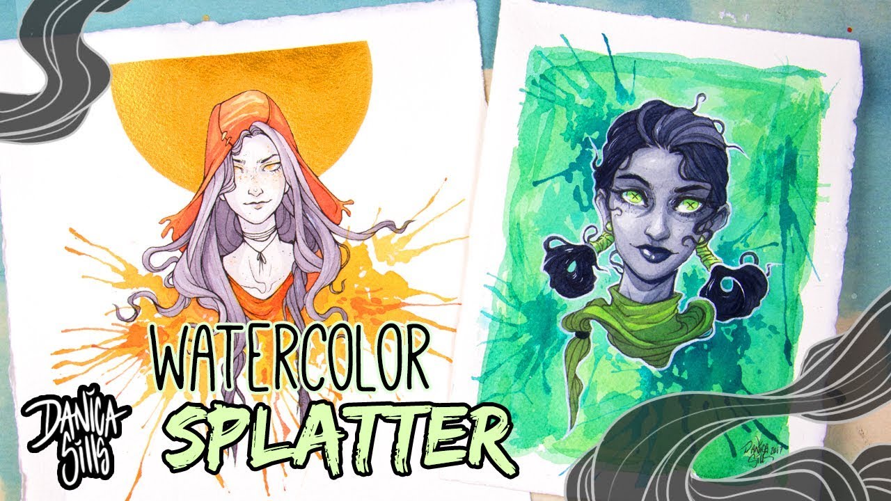 Splatter Watercolor Texture Tutorial ♦ Watercolor Speedpaint ♦ Harvest ...