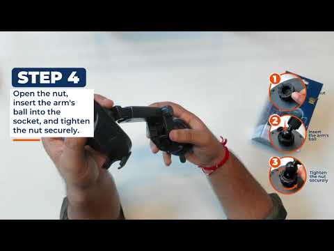 myTVS MH-3 Car Mobile Holder | Strong Suction Grip for Dashboard & Windshield