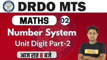 DRDO MTS || Maths || By Manjeet sir || Class 02 || Number System Unit Digit Part-2