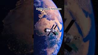 Hubble Space Telescope drifting past Earth and the Moon!