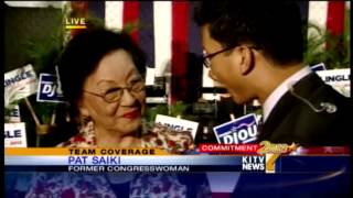 Play video: Saiki shows support for Djou campaign