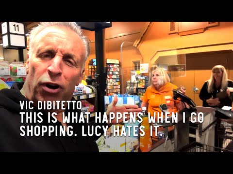 This is what happens when I go shopping. Lucy hates it.