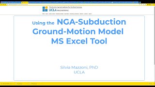 using the NGA-Subduction Ground-Motion Models in Excel/VBA