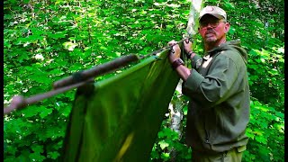 The BEST way to set your TARP!  Using the Bushcraft Toggle Rope