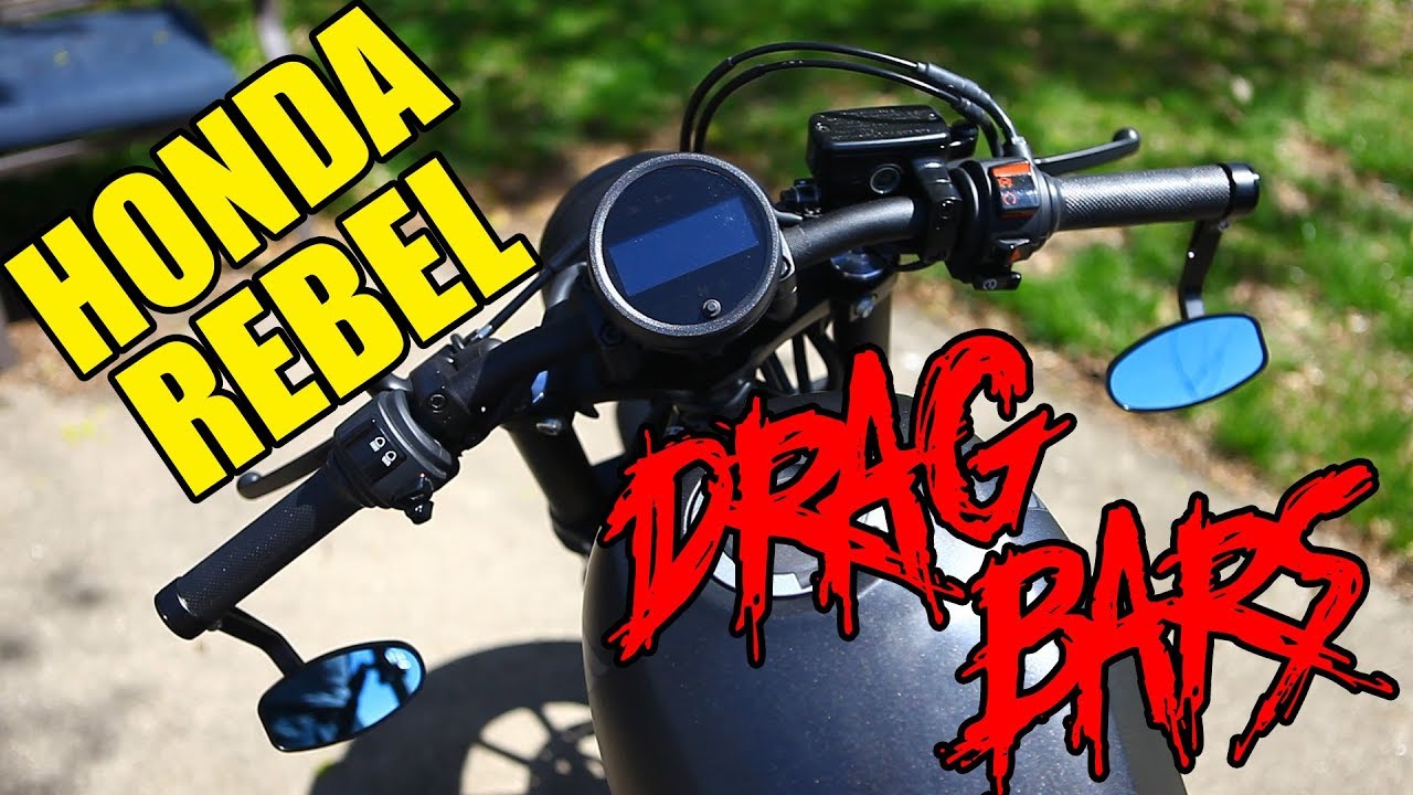 Drag Bar Install Honda Rebel 300 / 500 CMX500 - YouTube