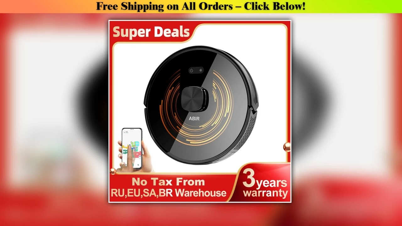 Robot Vacuum Cleaner ABIR X9 ,Laser System,Dual UV Cleaning,Auto Carpet Boost Tech,Multiple Floors