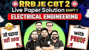 RRB JE CBT 2 ANSWER KEY🚨 2025 | RRB JE CBT 2  ELECTRICAL ENGINEERING LIVE PAPER SOLUTION Shift 1