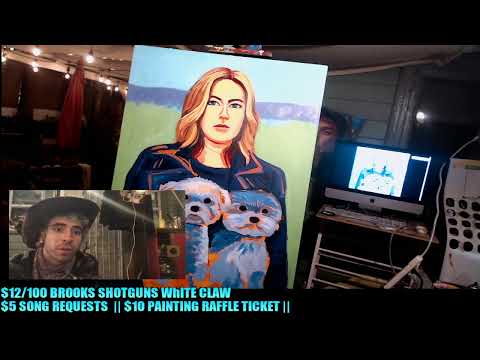 PAINTING SARAH FROM PHANTOGRAM + HER DOGS - PAINTING SARAH FROM PHANTOGRAM + HER DOGS