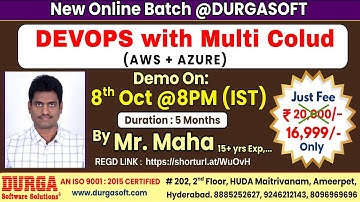 DEVOPS with Multi Cloud Online Training @ DURGASOFT