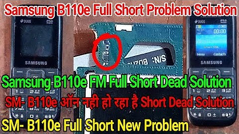 Samsung B110e Full Short Dead Problem Solution By A.R. Raja Repair Shop