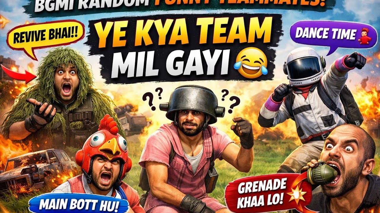 Jab BGMI Me Mile Random Funny Teammates 🤣 | Full Comedy Gameplay
