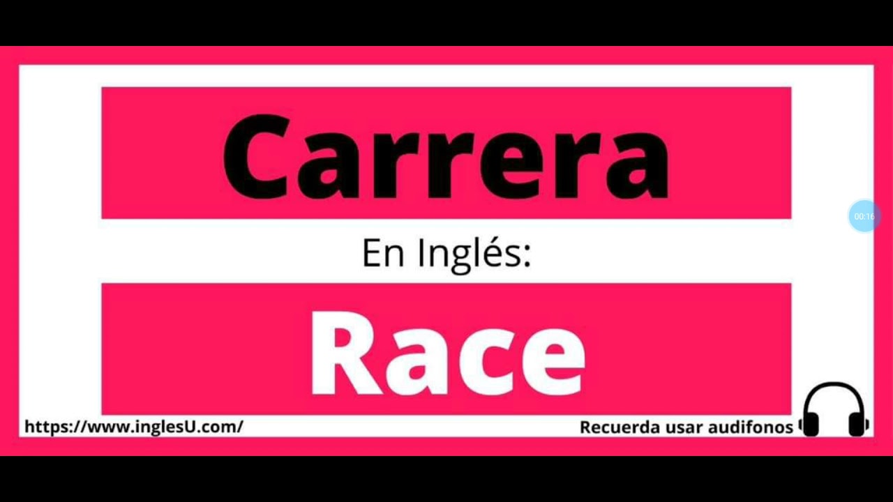 Cómo se dice Carrera en inglés Carrera en ingles YouTube