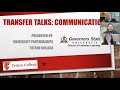 Triton college transfer talks  communication