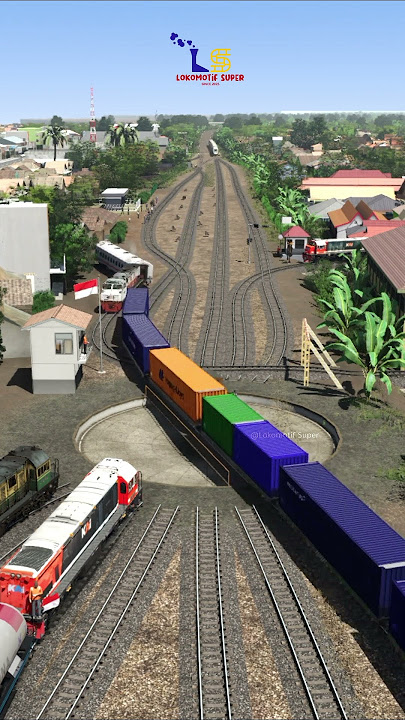 Kereta Api Cepat Melintasi Persilangan Turntable Dan Coupler Gerbong Putus #keretaapi #train #sorts