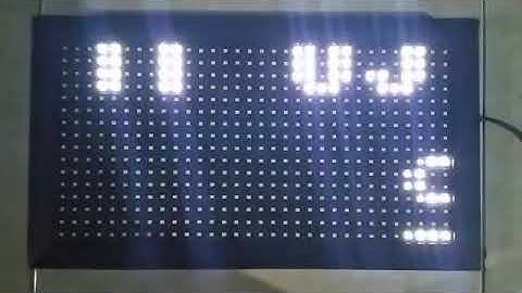 Jam dinding digital Running text dilengkapi Alarm setting wifi. JWS RF