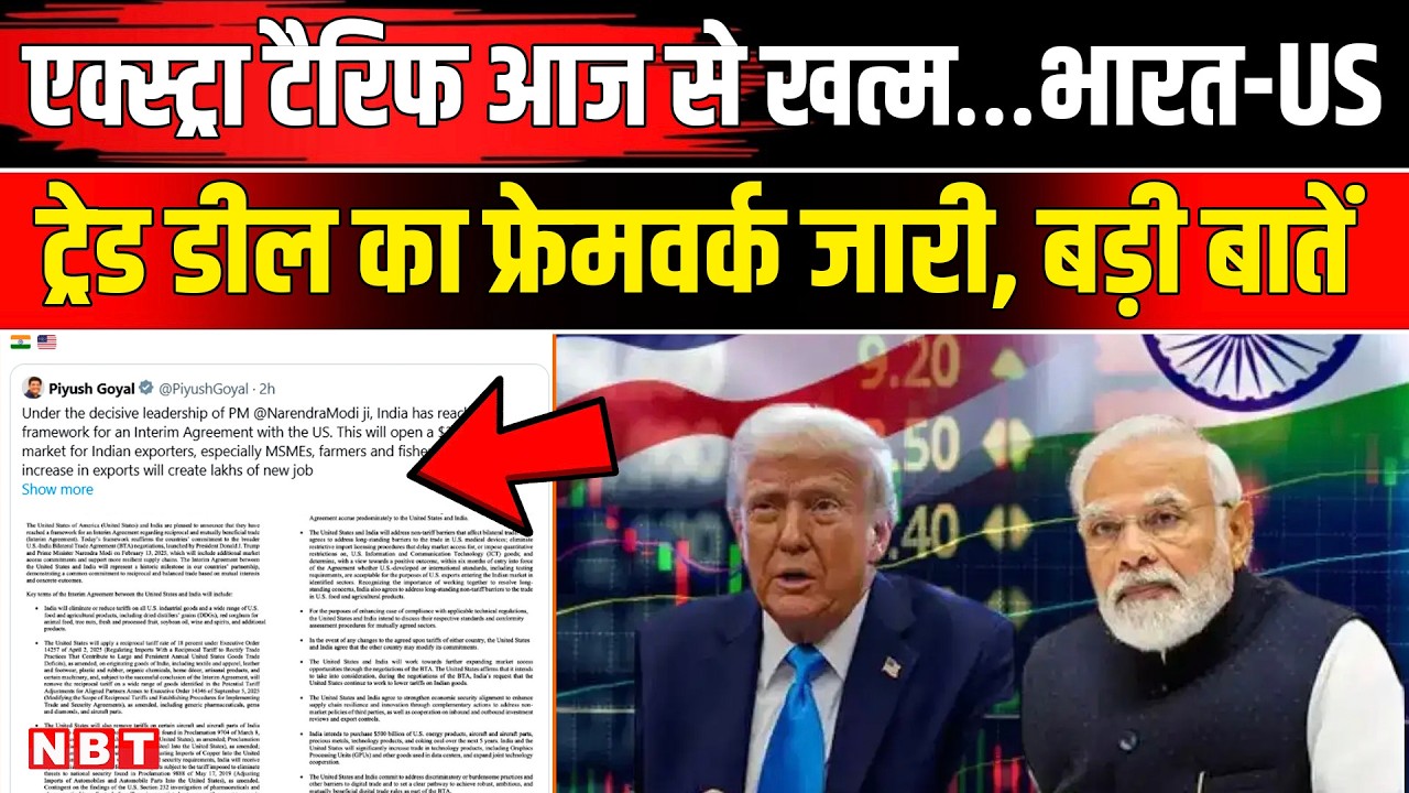 India US Trade Deal Joint Statement | India US Trade Deal Frame Work ...