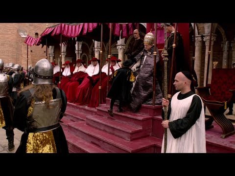 Série Borgia - Papa Alexandre VI castiga homossexual com a poire du pape (pera do papa)