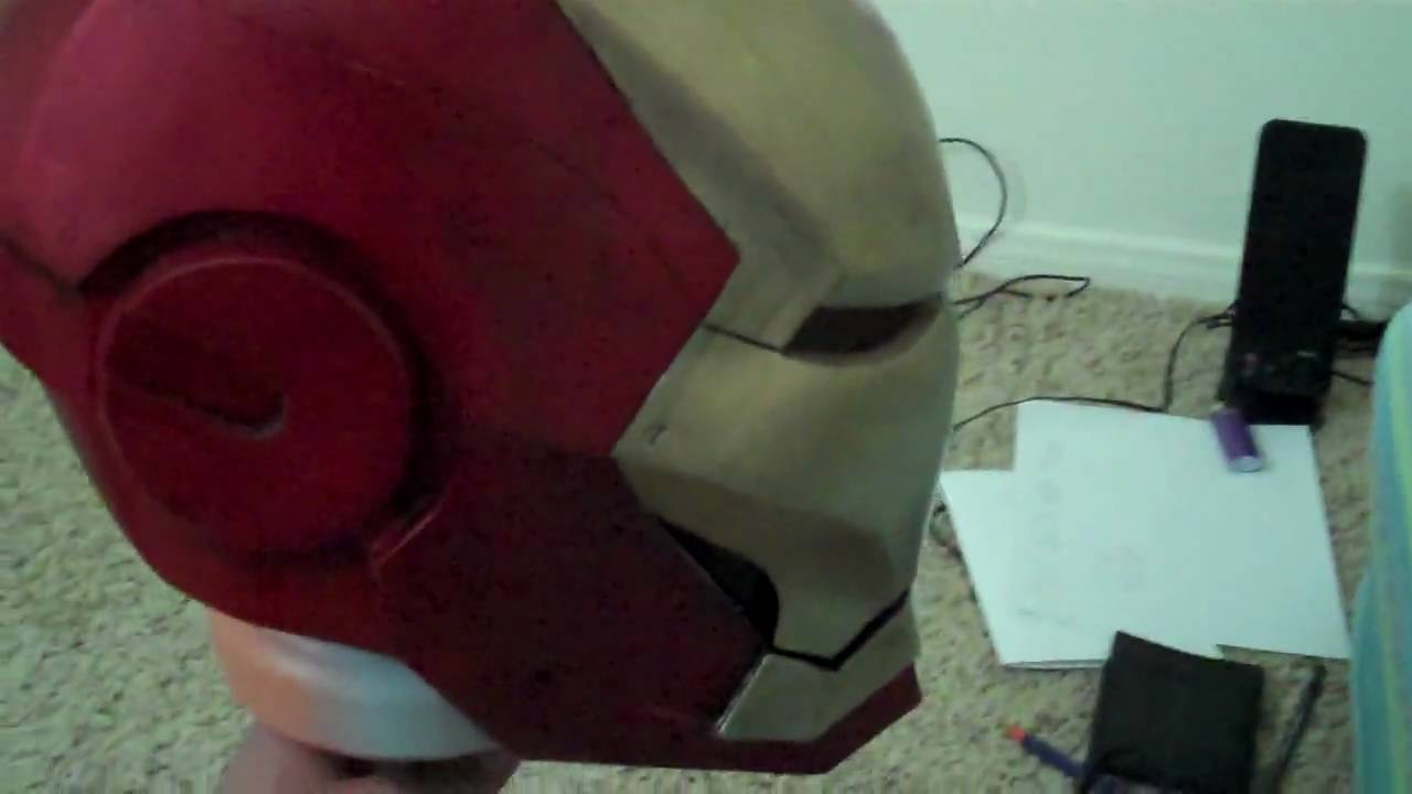 Iron Man helmet copy weathered paint job - YouTube