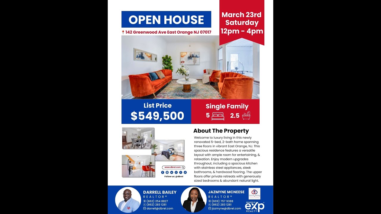 OPEN HOUSE | ESSEX | SINGLE FAMILY | DARRELL BAILEY