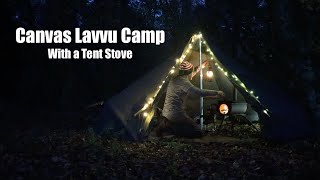 Festive Winter Woodland Camp in a Canvas tent.  Hot Tent and Wood Stove. One-Pan Christmas Dinner. by Simon, a bloke in the woods 77,240 views 4 months ago 29 minutes