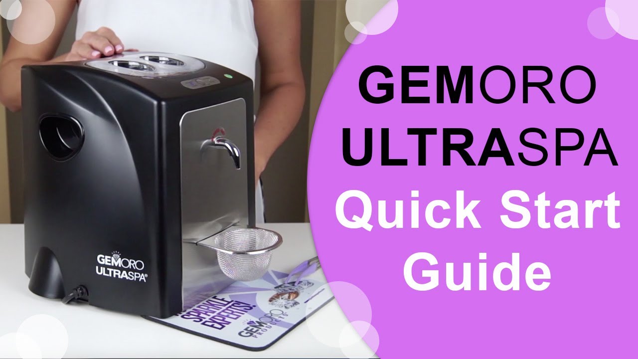 GemOro UltraSpa Dual Ultrasonic & Steamer Jewelry Cleaner - Slate Gray