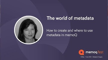 The world of metadata