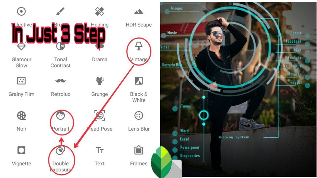 snapseed futuristic photo editing