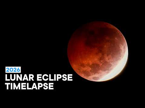 2026 Lunar Eclipse Timelapse - August 27-28 [4K]