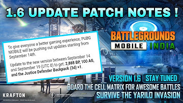 BGMI 1.6 UPDATE OFFICIAL PATCH NOTES IS HERE 🔥 | ALL UPCOMING MODES 😍