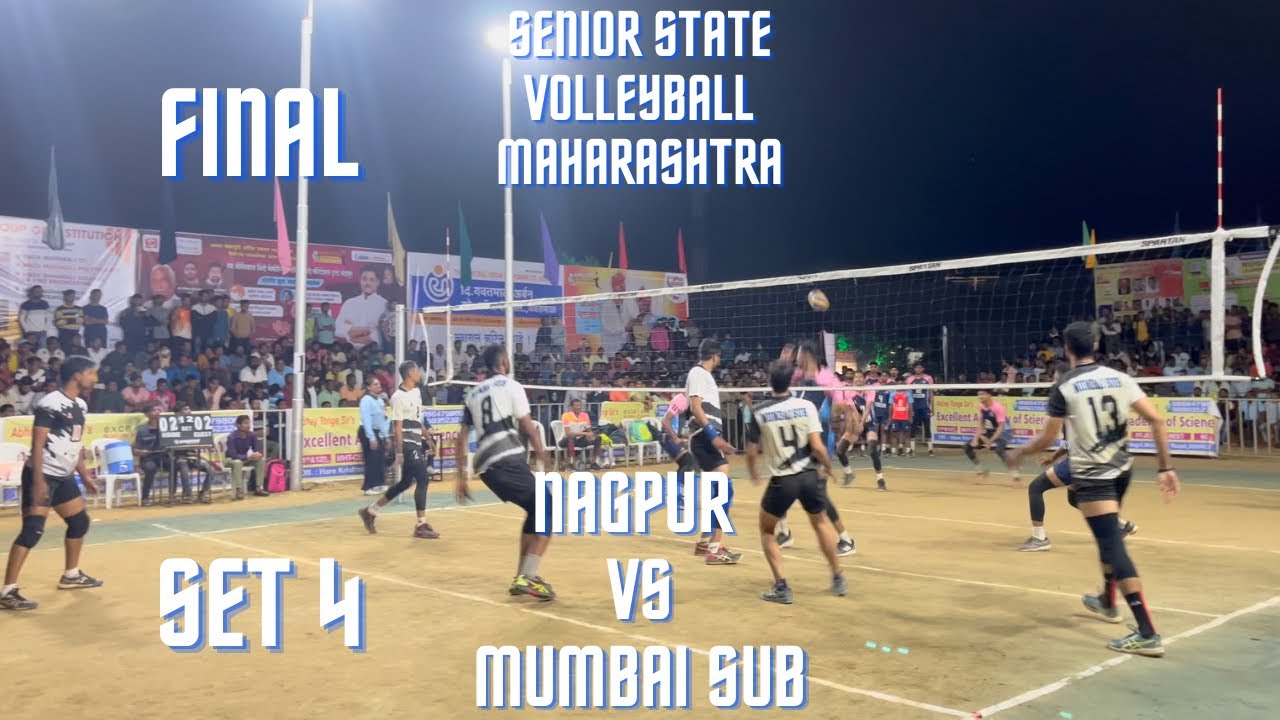 Final |SET-4 |Nagpur vs Mumbai sub| Senior state volleyball championship  2022|Warora,Chandrapur(MH)