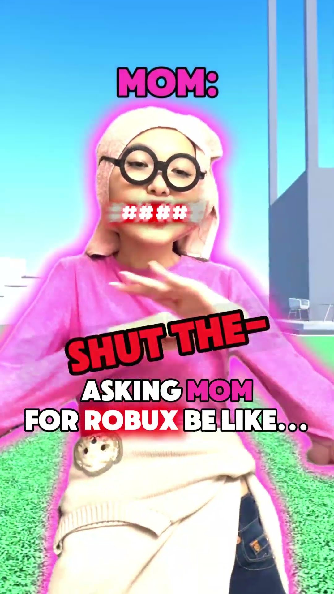When you ask Your Mom to get you Robux..?☠ #roblox #robloxshorts