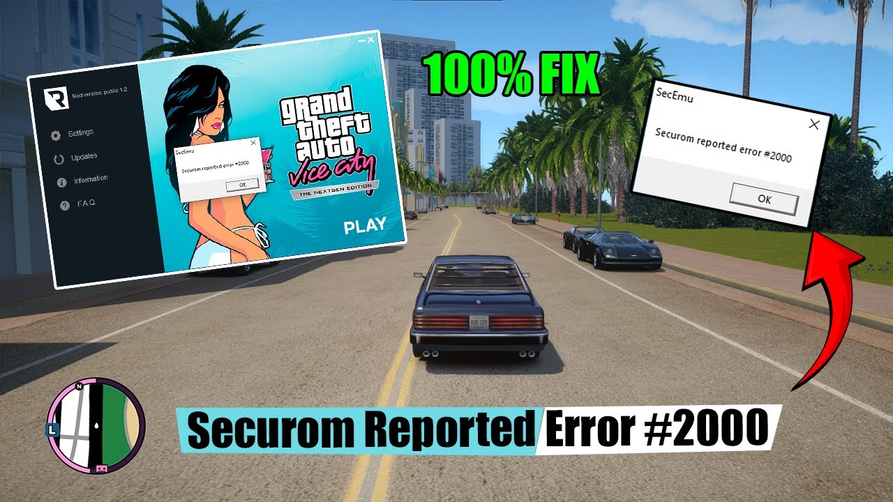 How to Fix Securom Reported Error 2000 in GTA Vice City Nextgen Edition 2025