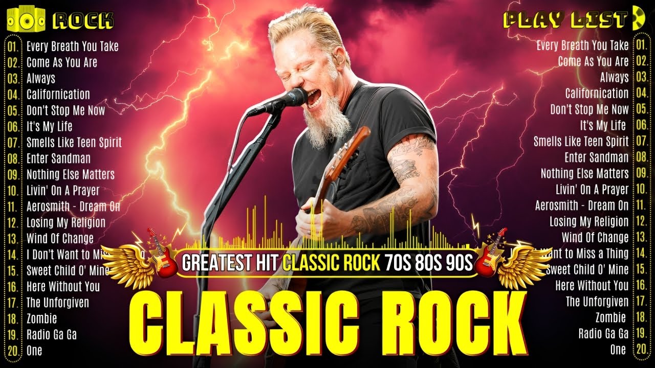 Greatest Classic Rock Music 70s 80s 90s 🎵 Red Hot Chili Peppers, Nirvana, Bon Jovi, The Police