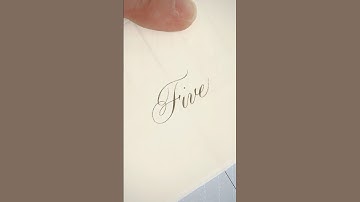 Number Five! 😊 #calligraphy #calligraphyart #calligraphyforbeginners
