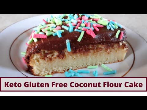 Easy Coconut Flour Cake With Buttercream Frosting And Easy Homemade Keto Sprinkles (Gluten Free)