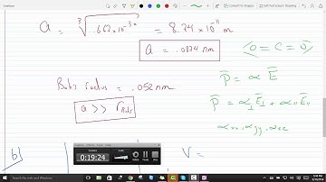 Example 4-1 calculating atomic polarizability dipole moment E and polarizability tensor