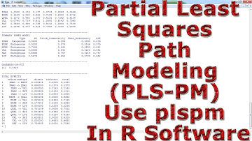 Partial Least Squares Path Modeling ((PLS-PM) Use plspm With (In) R Software