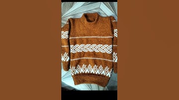 #knittingmachine  machine knitted round neck sweater