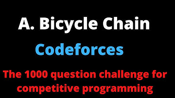 Bicycle Chain ||codeforces|| problemset/problem/215/A || Competitive programming