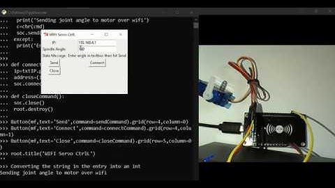 Wifi ESP8266 Control Servo From PC and Python GUI